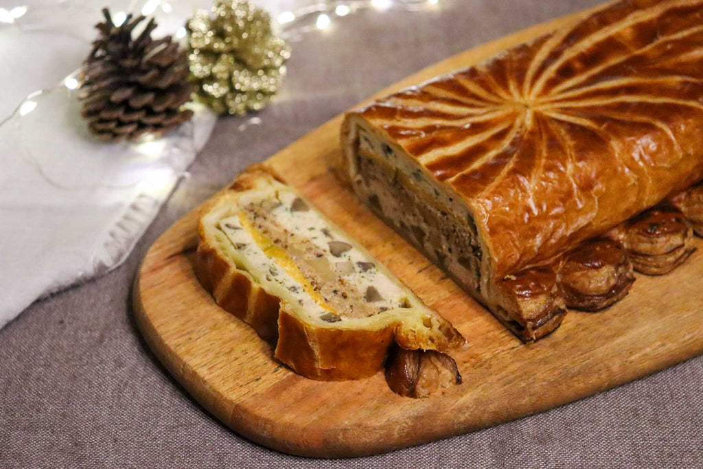 Feuilleté de Noël volaille et butternut coupé 