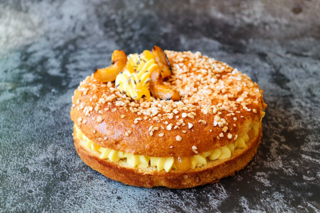 Tarte tropézienne lavande et abricot
